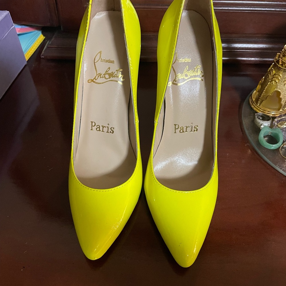 Neon Yellow Christian Louboutin Pumps